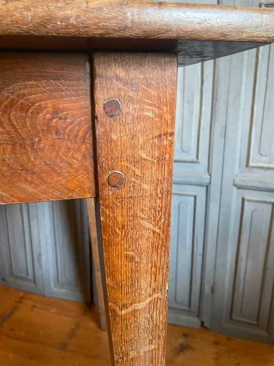 French Antique Walnut Side Table – Brass, Wood (photo 11 of 15)