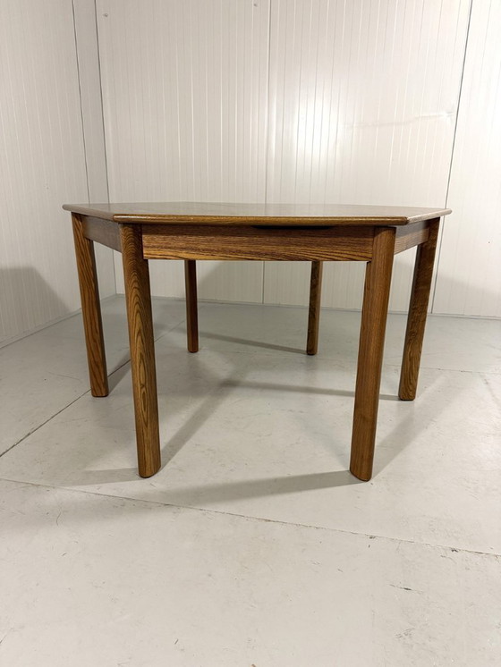 Image 1 of Extendable hexagonal dining table 1970s