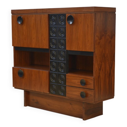 Brutalist armoire/bar by De Coene 1970s
