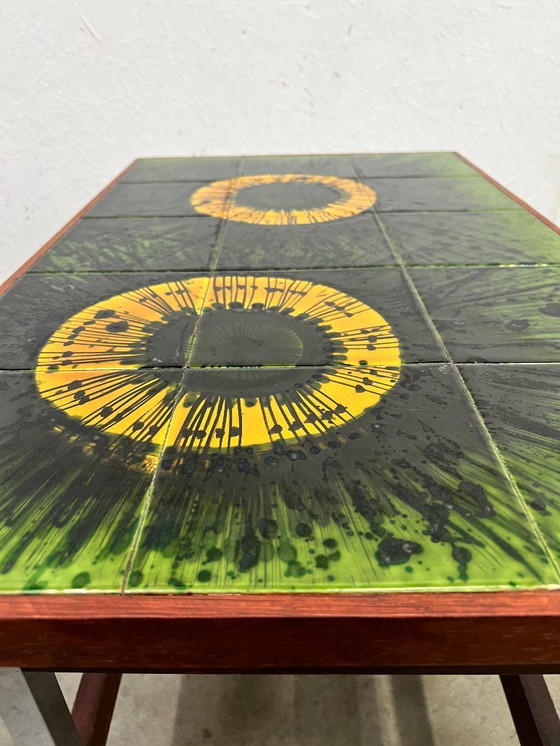 Image 1 of Tavolino da caffè vintage, piano in ceramica, Belgio anni '60