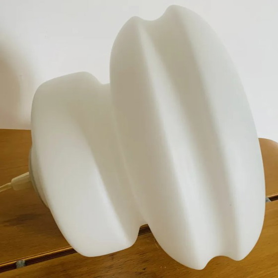 Vintage white opaline Pendant lamp, Scandinavian Design, Glass (photo 3 of 11)