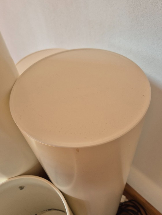 Image 1 of  Gran lámpara de pie con jardinera / mesa auxiliar Close Encounter Christmas Merchant Años 80