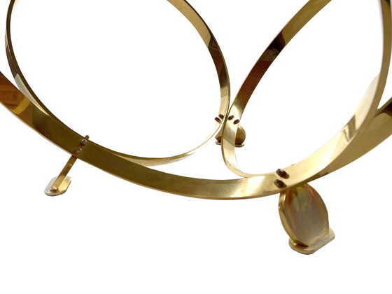 Image 1 of Knut Hesterberg Round Coffee Table in Brass with Smoked Glass