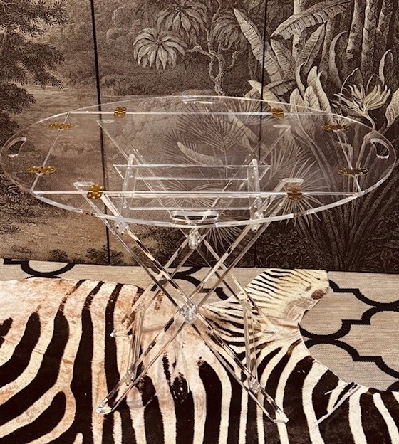 Image 1 of Lucite Plexiglas Perspex Butler Tray
