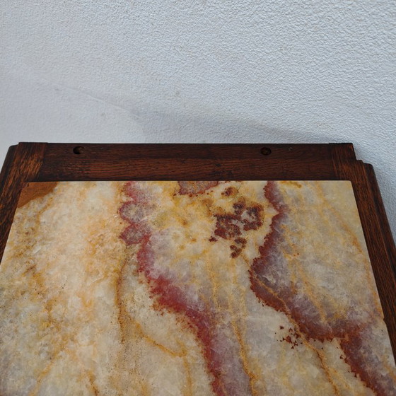 Image 1 of Set di comodini antichi vintage con piano in marmo