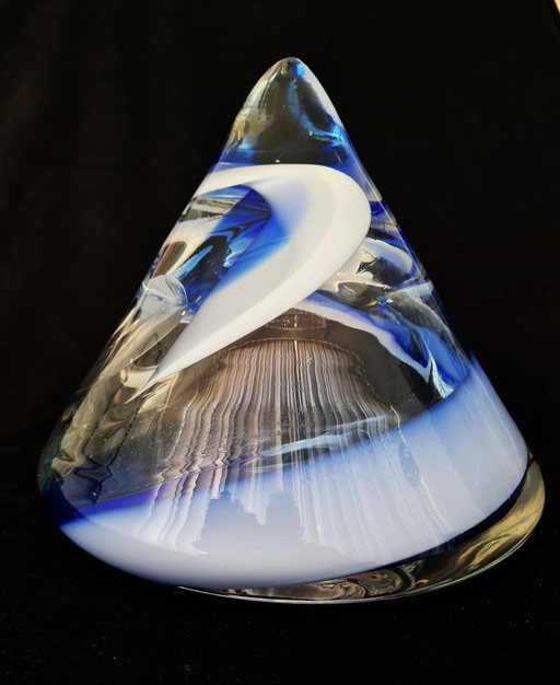 Unica Glass Cone Blue/White/Transparent, Royal Leerdam