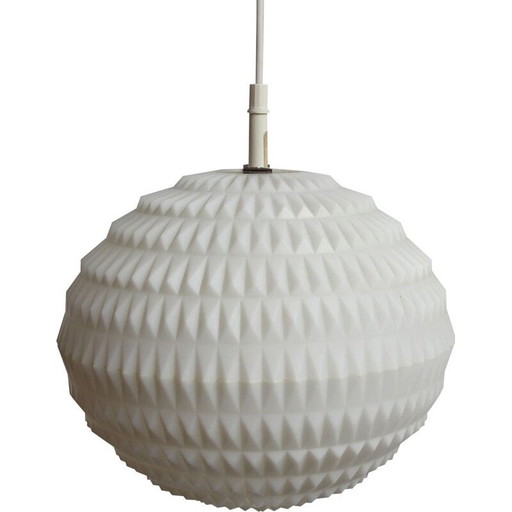 Lámpara colgante vintage blanca de Erco, 1960