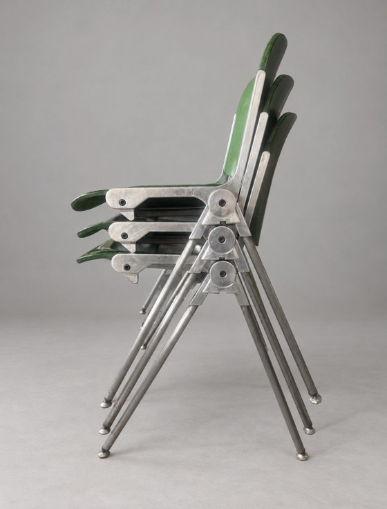 3x Vintage Agorà Chairs — Paolo Favaretto – Dining chairs, Aluminium, Metal (photo 5 of 15)