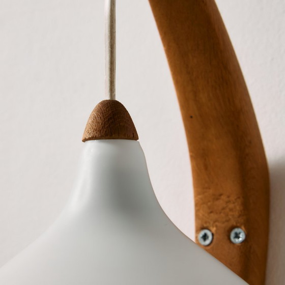 Image 1 of Lámpara de pared MK10987 de teca y vidrio de Uno & Östen Kristiansson para Luxus