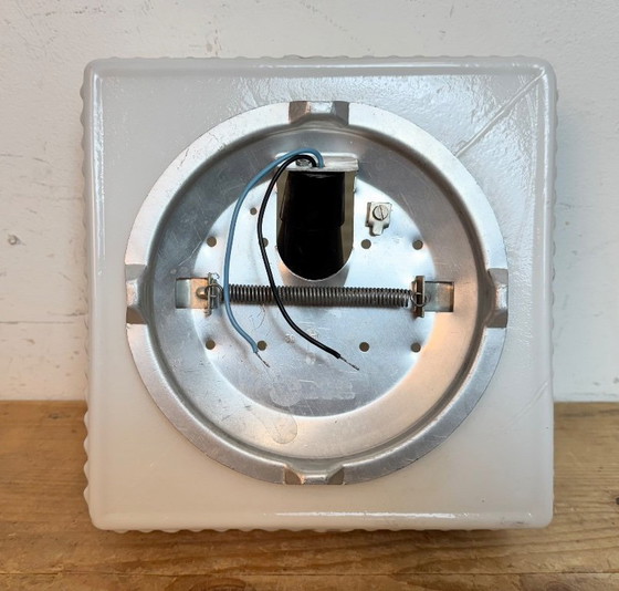 Image 1 of Vintage Wall Or Ceiling Light with Milk Glass, 1970s