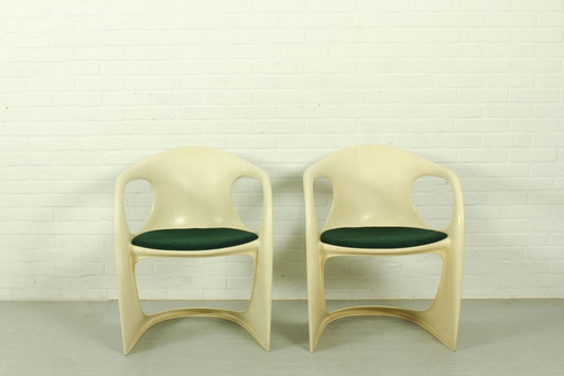 Coppia di poltrone Casalino di Alexander Begge per Casala – Design dell'era spaziale (anni '70)