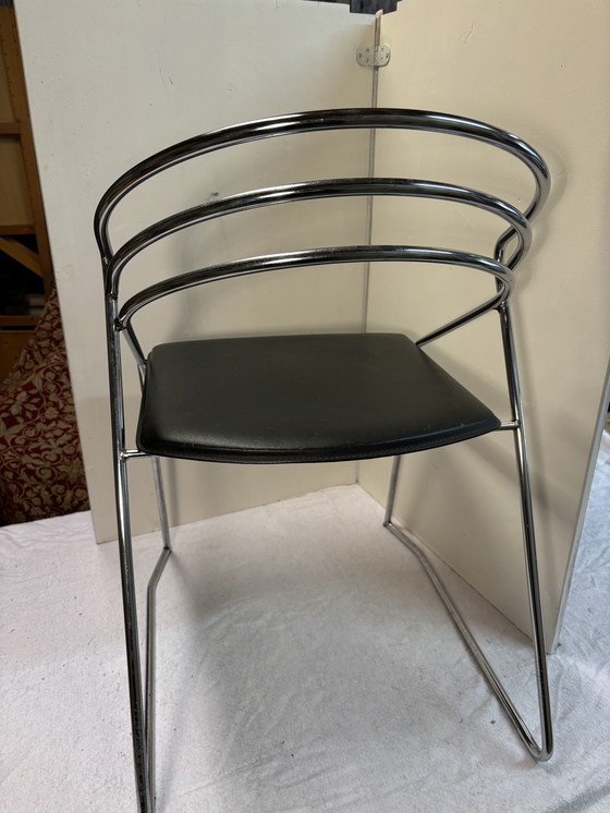 Image 1 of Vintage Italiaans design draadstaal stoelen 