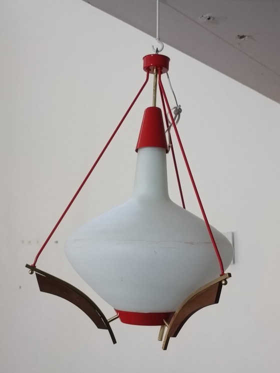 Image 1 of Lámpara colgante escandinava en el espíritu de Holm Sorensen de los años 60