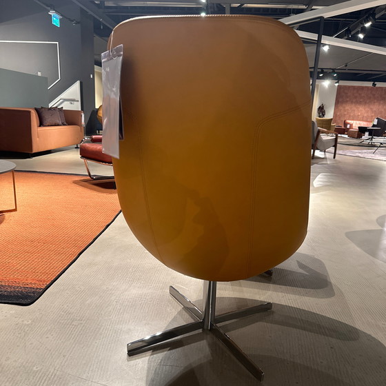 Image 1 of Gelderland 7400 swivel armchair with footstool