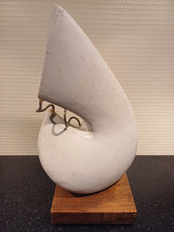 Image 1 of 2 pieces black and white sculpture organic abstract figurine objects ying yang