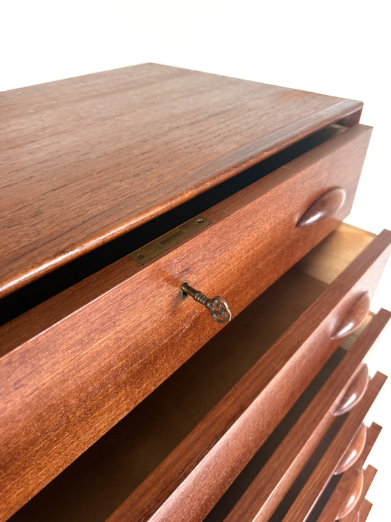 Image 1 of Vintage XL teak chest of drawers, Denmark '60