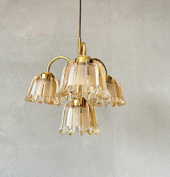 Image 1 of Lampada a sospensione vintage color ambra