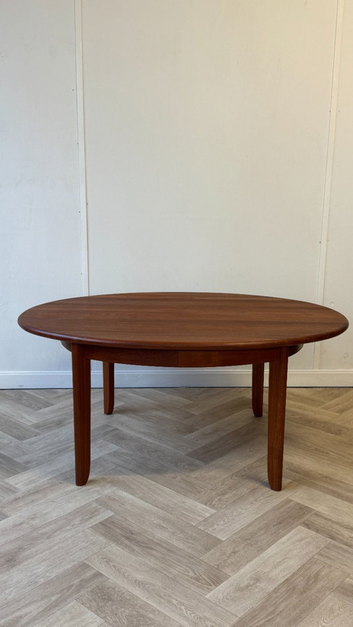 table basse ovale vintage en teck