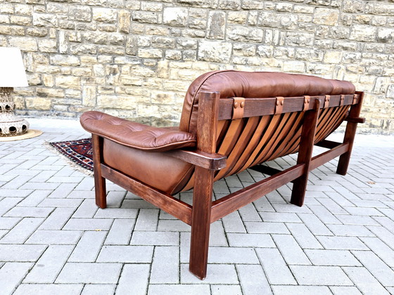 Image 1 of Canapé Canapé en cuir Mid Century 60s 70s Loft Studio Vintage