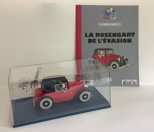 Modellini di auto Tintin. Serie Rosengart LR2 “Hergé Moulinsart. – decoratieve objecten, Plexiglass, Plastic
