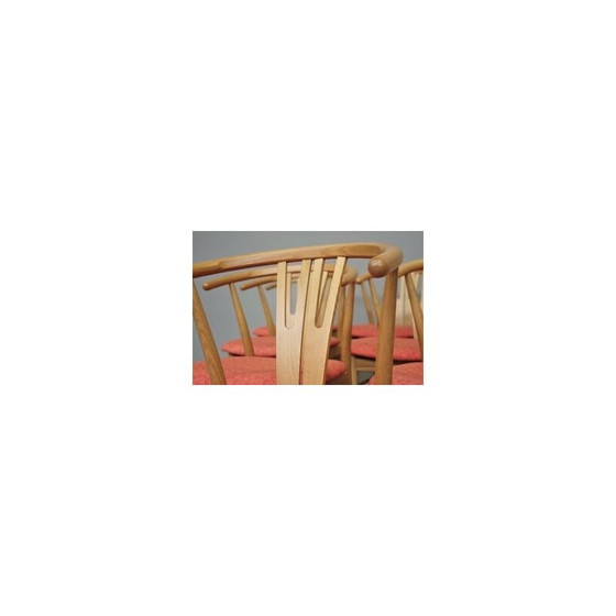 Image 1 of Set of 11 vintage oakwood and bentwood dining chairs, 1990s