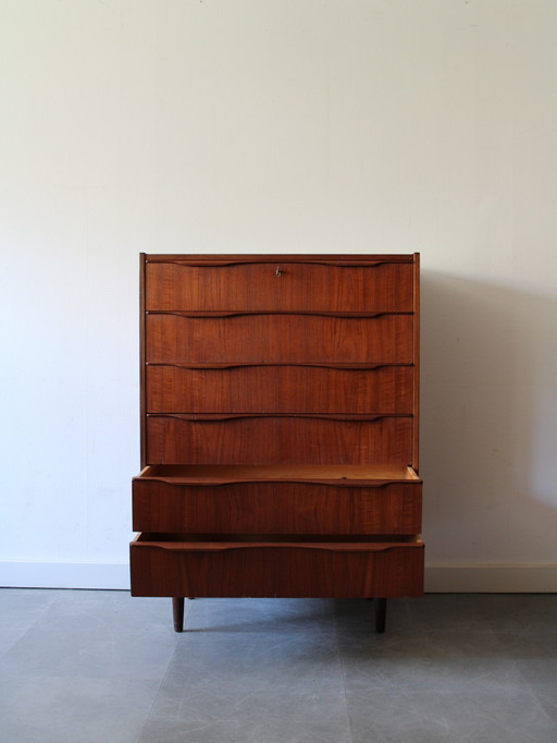 Vintage Deense ladekast in teak