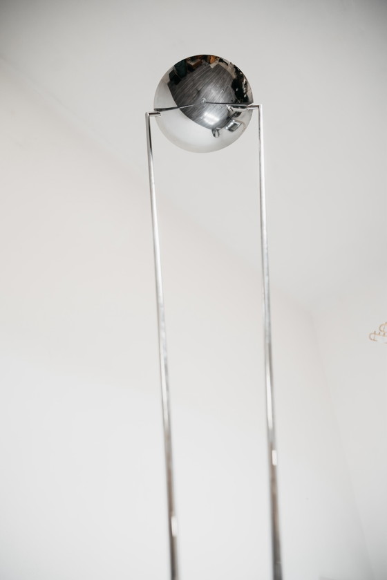 Image 1 of Vloerlamp met stalen frame, minimalistisch design, jaren 80