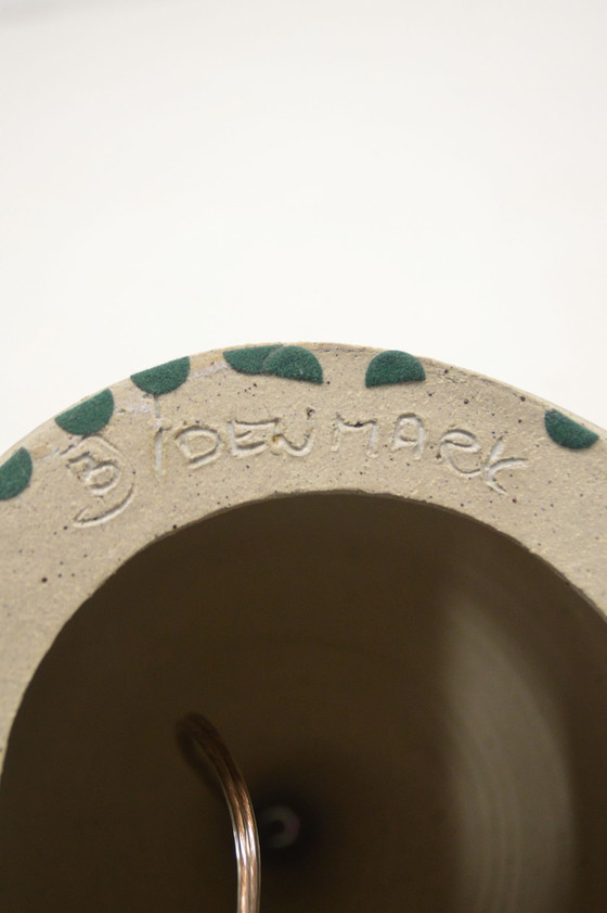 Image 1 of Zeldzame Deense Keramische Lamp Ontworpen Door Bente Jessen, Jaren '70