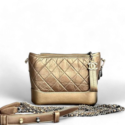 Chanel Gabrielle Small - Gewatteerd kalfsleer, bronsgoud, tweekleurige hardware, serie 23