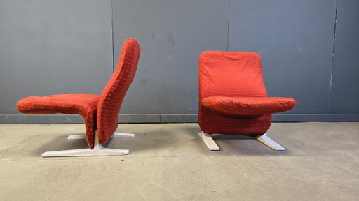 Pierre Paulin Concorde chairs, set of 4, 1960s