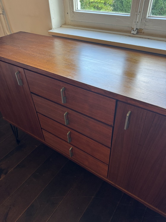 Vintage Teak Dressoir – Meubels, Metal, Textile (photo 2 of 7)