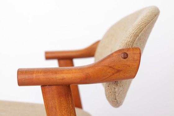 Set di 4 Sedie da pranzo danesi in teak di Schou Andersen Møbelfabrik, Tappezzeria beige originale, anni '70 (photo 7 of 11)