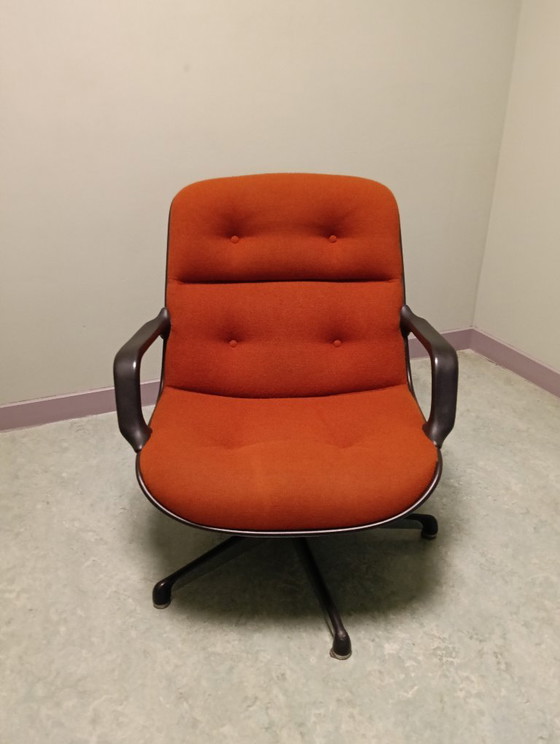 Fauteuil pivotant de style Eames italien Charles Pollock pour Comforto – Chaises pivotantes, Metal, Plastic (photo 3 of 16)