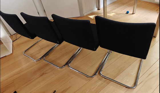 5 Sedie Artifort Maxx Nere (1 Con Braccioli) – Sedie da pranzo, Aluminium, Metal (photo 5 of 5)