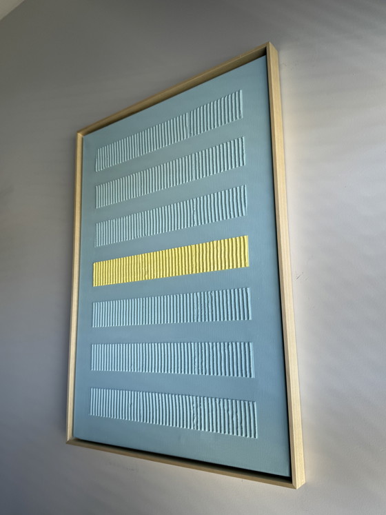 Quadro Materico Blu Giallo (50x70 Cm) – Decorazioni murali, Canvas, Wood (photo 5 of 5)