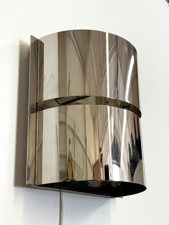 Image 1 of Verchromte Space Age Wandleuchte von Minilumi Design
