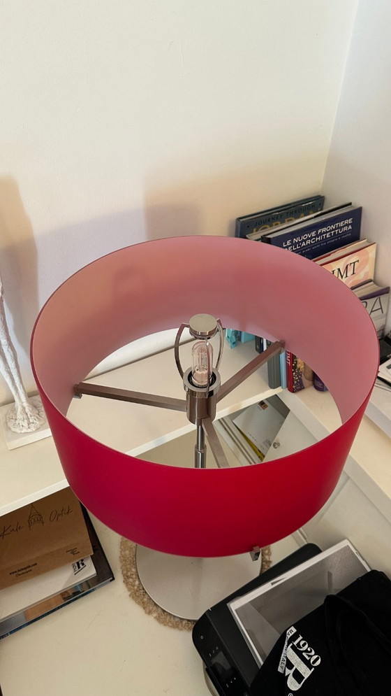 Image 1 of Lámpara de mesa de cristal rojo Prandina