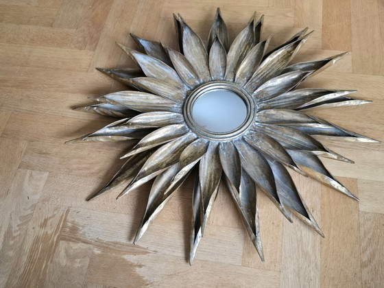 Image 1 of Enorme espejo de mayordomo Sunburst