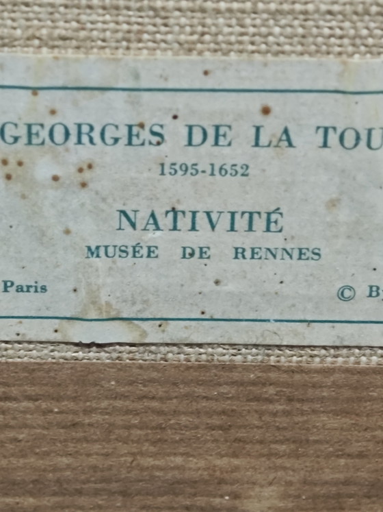 Image 1 of De geboorte van Christus door Georges de La Tour, midden 20e eeuw