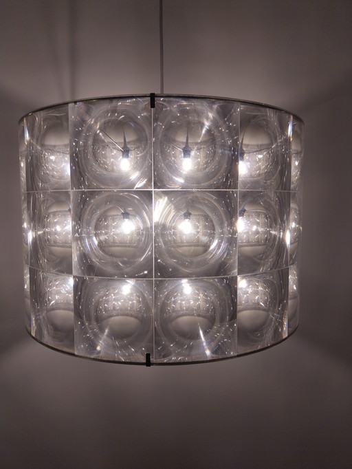 1 x space age psychedelic pendant lamp 1980's