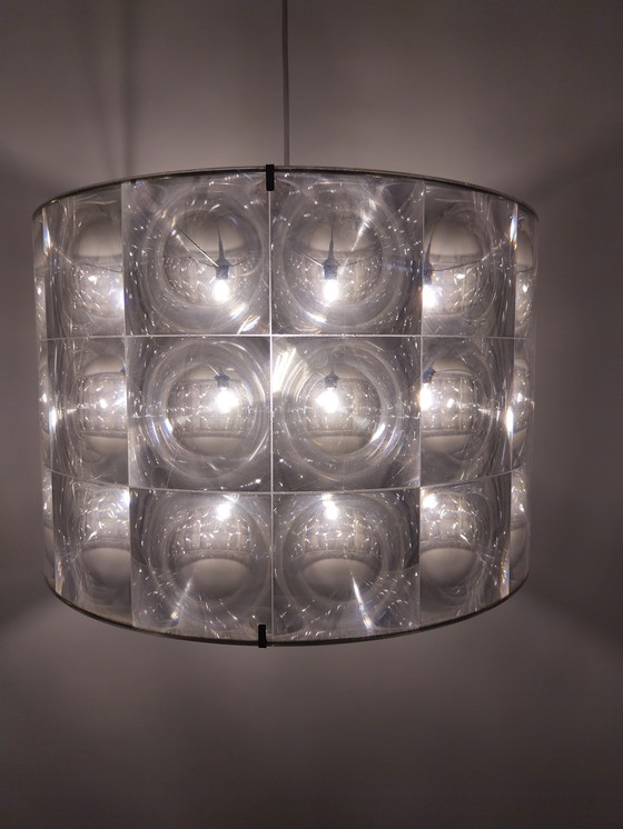 Image 1 of 1 x lampada a sospensione psichedelica dell'era spaziale anni '80