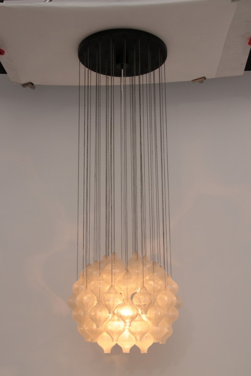 Lampadario a sospensione Kalmar 'Tulipan', vetro soffiato, 1970,