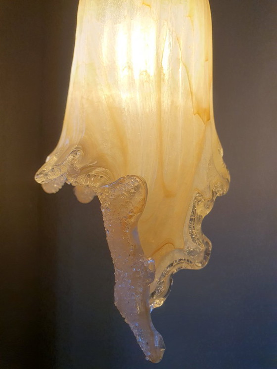 Image 1 of Lámpara antigua de Murano de cristal color ámbar