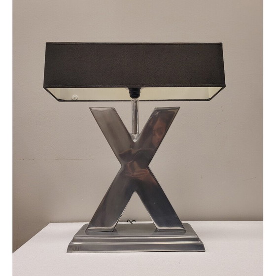 Image 1 of Mid-Century Lampe "X" aus Stahl, Frankreich
