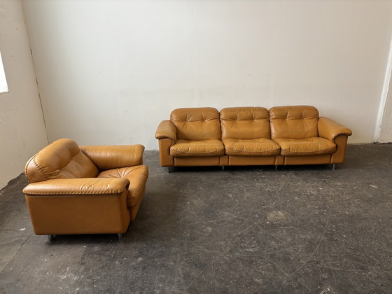 Image 1 of De Sede DS-101 Gruppo James Bond in pelle cognac