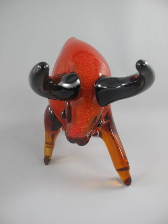 Image 1 of Bolsa de Wall Street Cristal estilo Murano Red Bull