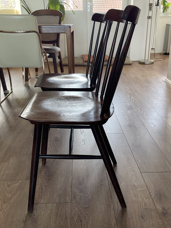 Image 1 of Set di 2 sedie in legno Ironica TON - Design di metà secolo