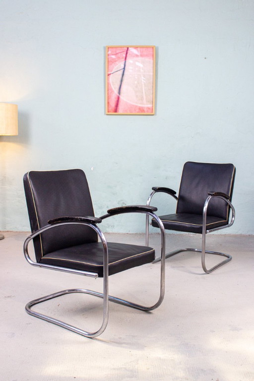 1v.2 Vintage Mauser RS7 Stuhl Sessel Easy Chair Mid Century