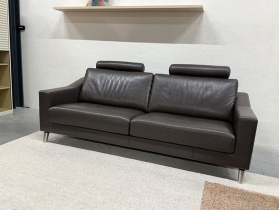 Image 1 of Leolux Antonia 3-Sitzer-Sofa, braunes Leder