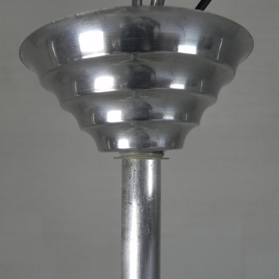 Image 1 of Art Deco pendant lamp with marbled glass shade, 1930s